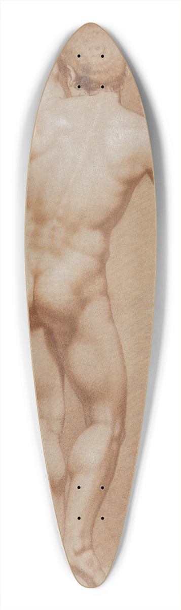 Philipp Jakob Becker - Stehender mnnlicher Akt in Rckenansicht 39.3 inch art pintail longboard deck