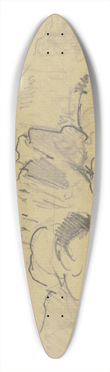 Philipp Rumpf - Frau auf einer Anhhe 39.3 inch art pintail longboard deck
