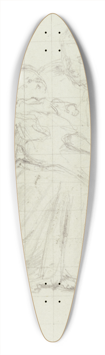 Philipp Rumpf - Mdchen, ein Kind im Einschlag auf dem Schoe haltend 39.3 inch art pintail longboard deck