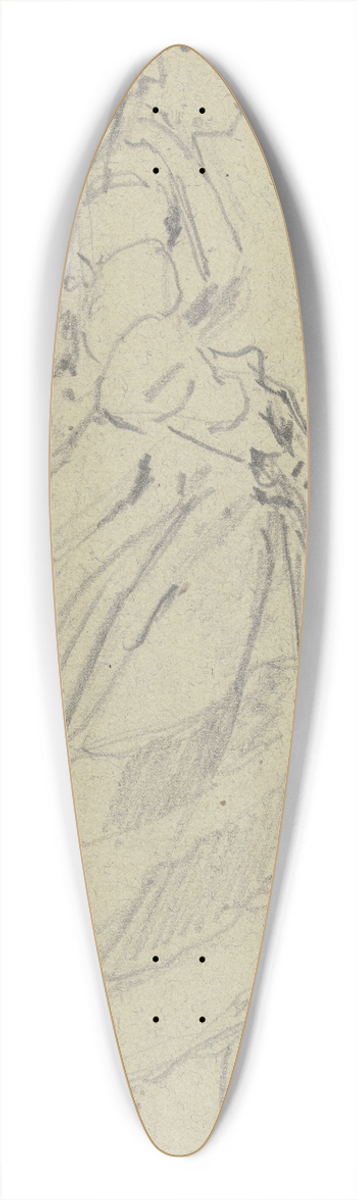 Philipp Rumpf - Stehende Frau, ihr Gewand raffend 39.3 inch art pintail longboard deck