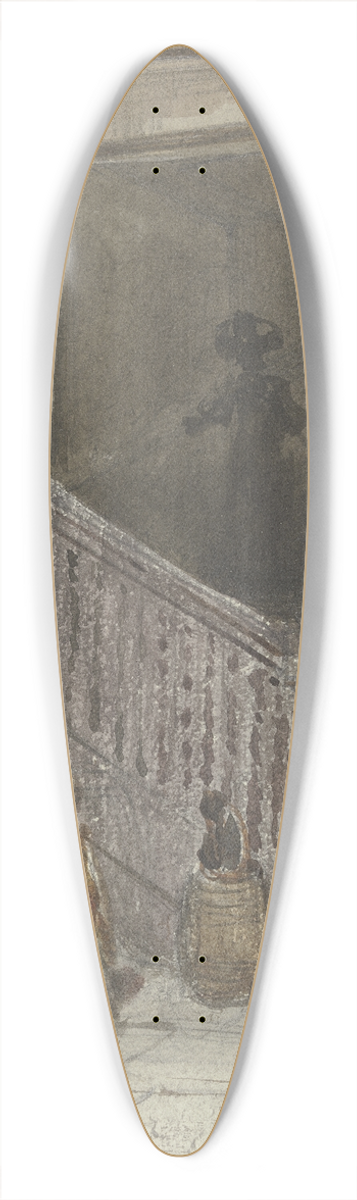 Philipp Rumpf - Yard with staircase 39.3 inch art pintail longboard deck