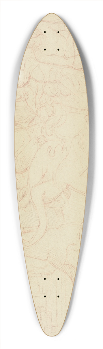 Philipp Veit - The torch relay 39.3 inch art pintail longboard deck