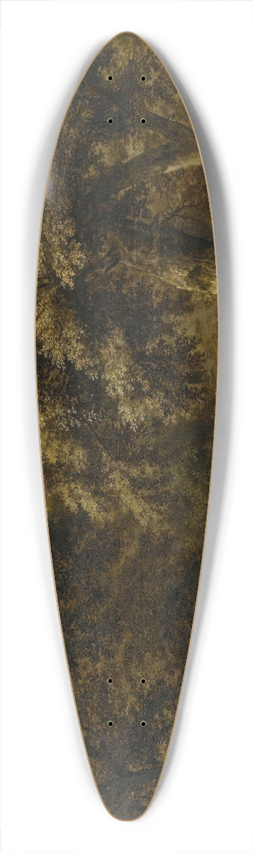 Philips Koninck - A Woodland Scene With A Cottage And Figures 39.3 inch art pintail longboard deck