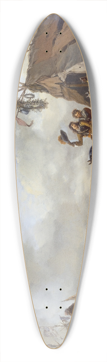 Philips Wouwerman - A Camp Scene 39.3 inch art pintail longboard deck