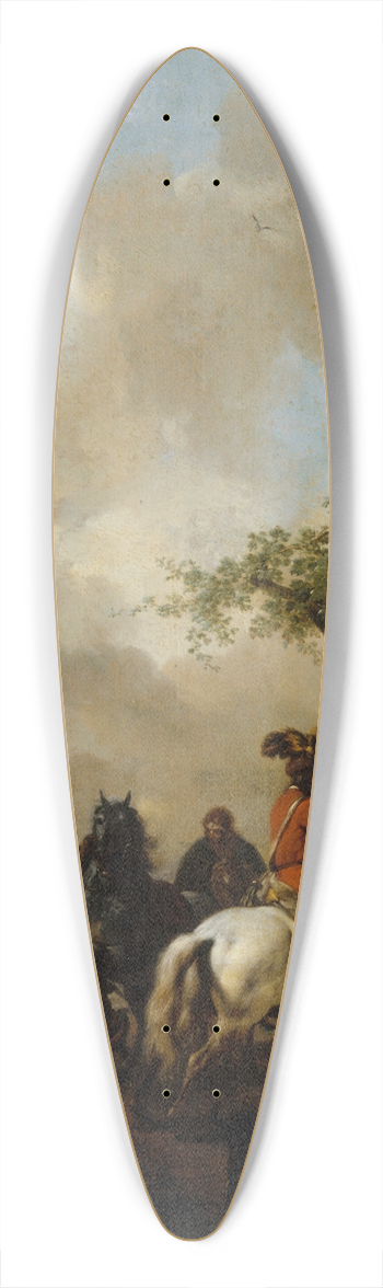 Philips Wouwerman - Halte de cavaliers 39.3 inch art pintail longboard deck