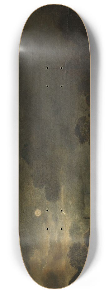 Aert van der Neer - Landscape by Moonlight 8.25 inch art skate deck