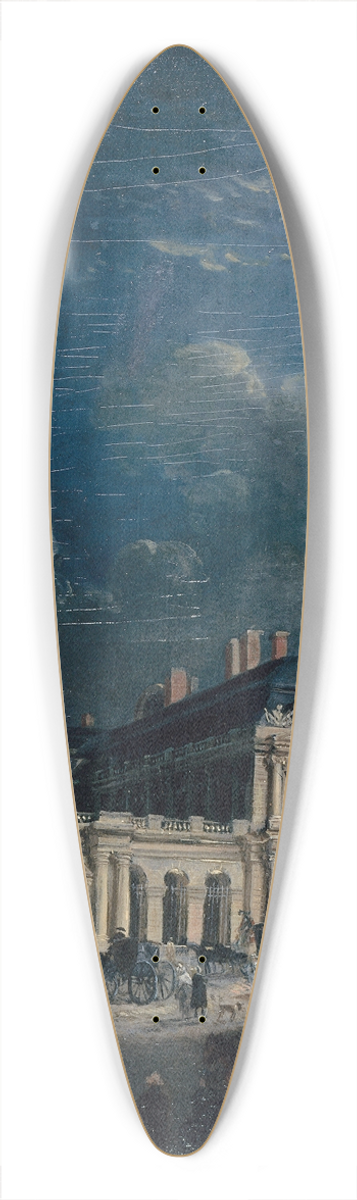 Pierre-Antoine Demachy - La Place du Palais-Royal, au clair de lune 39.3 inch art pintail longboard deck
