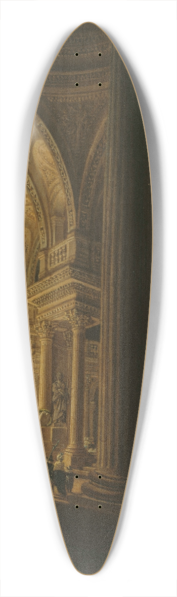 Pierre-Antoine Demachy - Le sarcophage de Jean-Jacques Rousseau, expos au Panthon (20 vendmiaire an III  11 octobre 1794) 39.3 inch art pintail longboard deck
