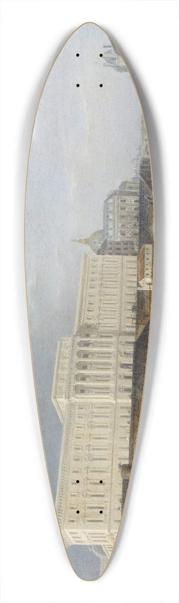 Pierre-Antoine Demachy - LHtel de la Monnaie, le quai de Conti et la Seine, vus de la pointe de la Cit 39.3 inch art pintail longboard deck