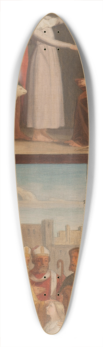 Pierre-Auguste Pichon - Sainte Genevive gurit sa mre aveugle. Saint Germain dAuxerre et saint Loup prdisent aux parents de Sainte Genevive la destine de leur fille 39.3 inch art pintail longboard deck