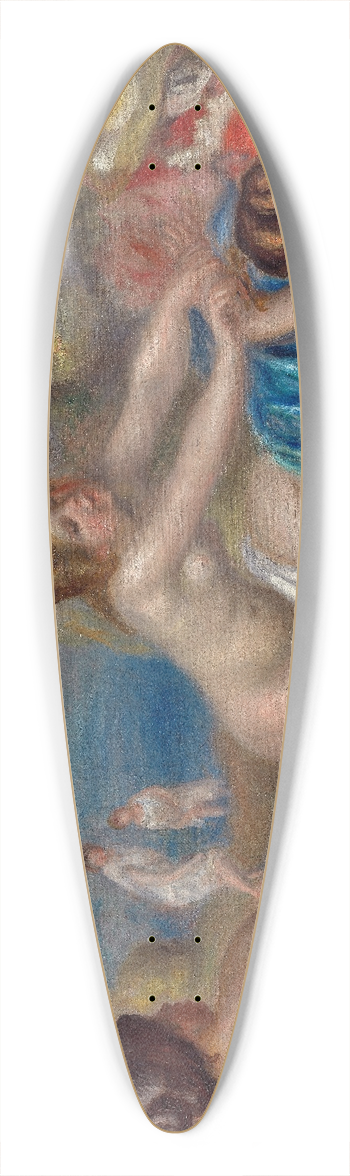 Pierre-Auguste Renoir - Bathers Playing with a Crab 39.3 inch art pintail longboard deck