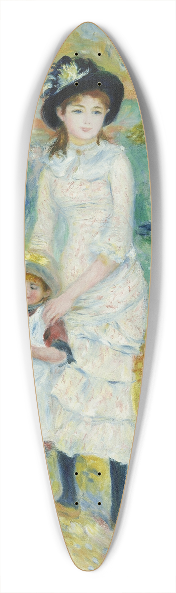 Pierre-Auguste Renoir - Children on the Seashore, Guernsey 39.3 inch art pintail longboard deck