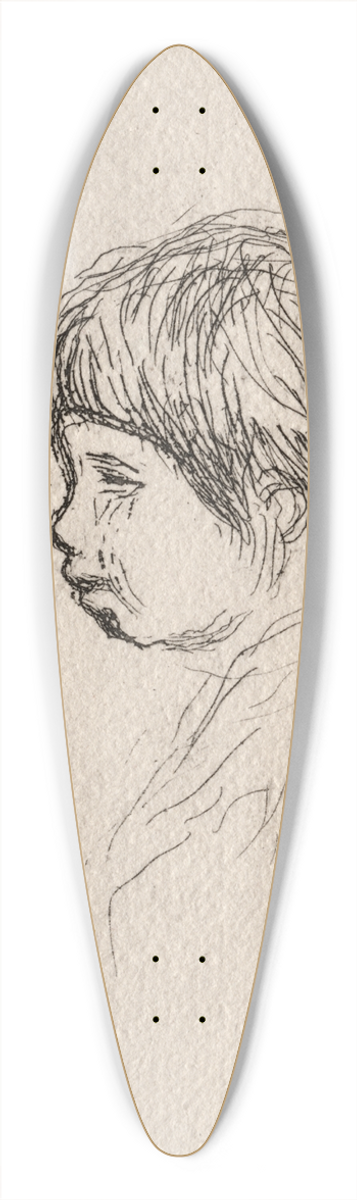Pierre-Auguste Renoir - Claude Renoir, the Artists Son, in Profile 39.3 inch art pintail longboard deck