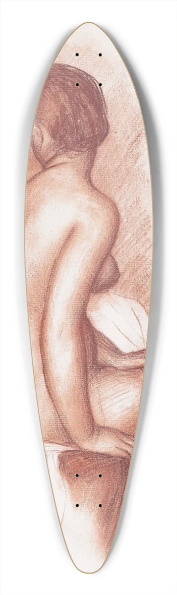 Pierre-Auguste Renoir - Femme assise (Baigneuse assise vue de dos) 39.3 inch art pintail longboard deck