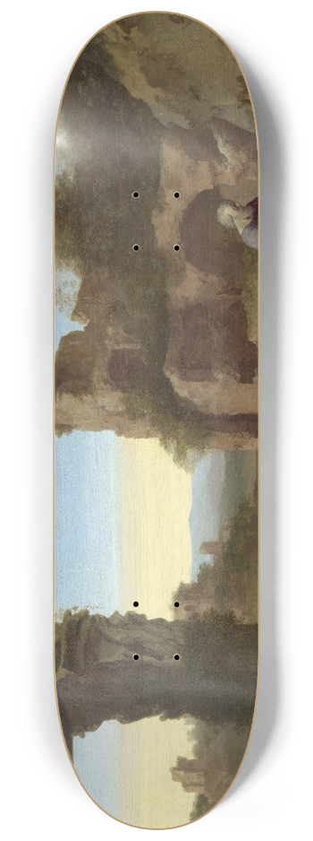 Cornelis Van Poelenburch - The Prophet Elijah and the Widow of Zarephath 8.25 inch art skate deck
