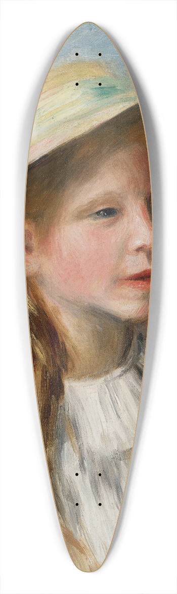Pierre-Auguste Renoir - Little Girl with a Hat (Jeune Fille au Chapeau) 39.3 inch art pintail longboard deck