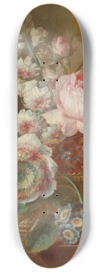 Cornelis van Spaendonck - Still Life With Flowers 8.25 inch art skate deck