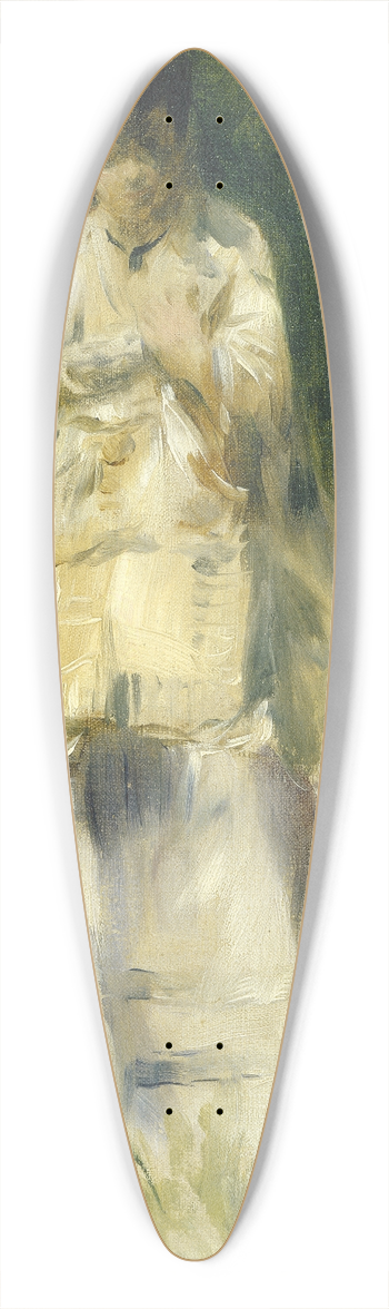 Pierre-Auguste Renoir - Woman Standing by a Tree 39.3 inch art pintail longboard deck