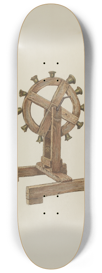 Cornelius Christoffels - Altar Chimes on Wheel 8.25 inch art skate deck