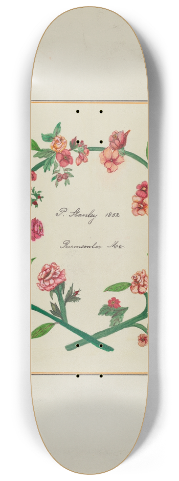 Cornelius Christoffels and Margaret Linsley - Pieced Autograph Quilt (1 Piece) 8.25 inch art skate deck