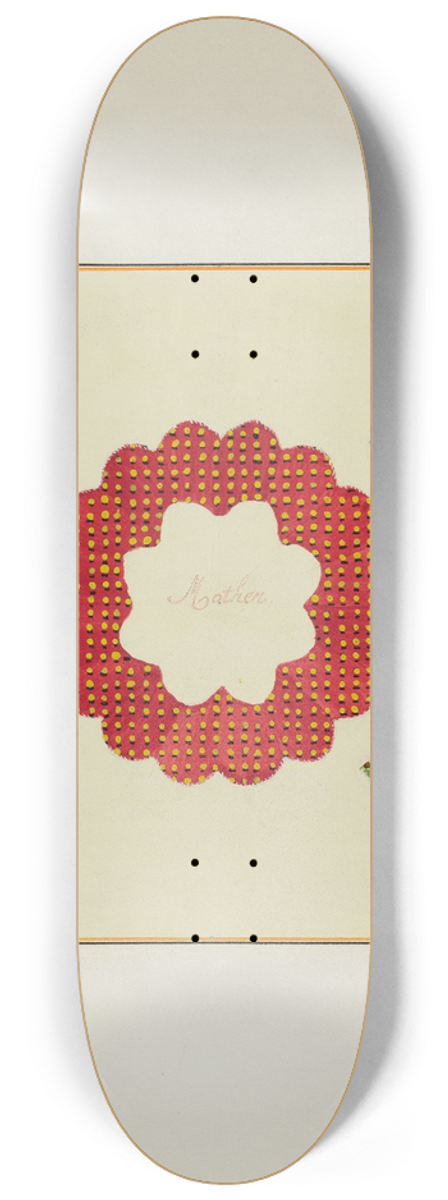 Cornelius Christoffels and Margaret Linsley - Pieced Autograph Quilt (1 Piece) 8.25 inch art skate deck