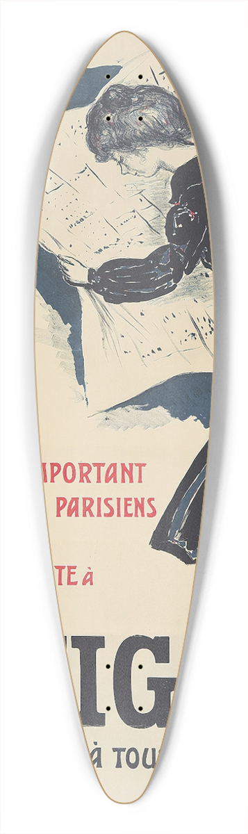 Pierre Bonnard - Le Figaro 39.3 inch art pintail longboard deck
