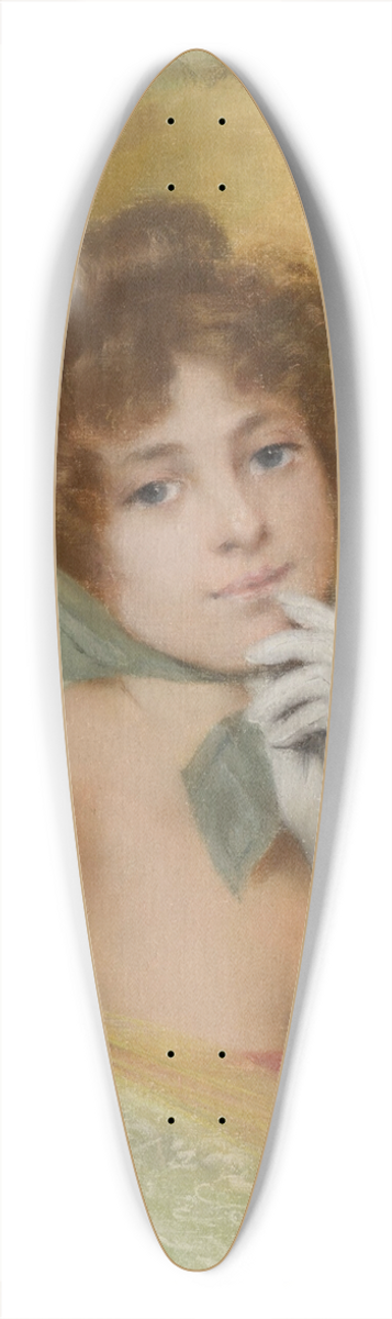 Pierre Carrier-Belleuse - Her New Bonnet 39.3 inch art pintail longboard deck