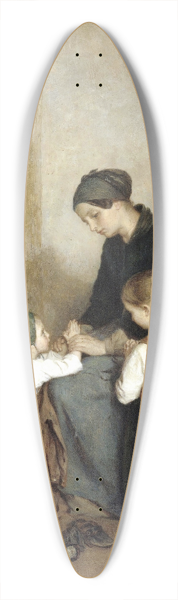Pierre Edouard Frre - The Evening Prayer 39.3 inch art pintail longboard deck