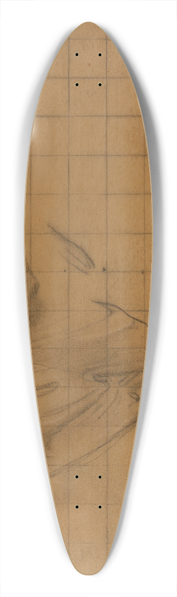 Pierre Puvis de Chavannes - Etude de draperie 39.3 inch art pintail longboard deck