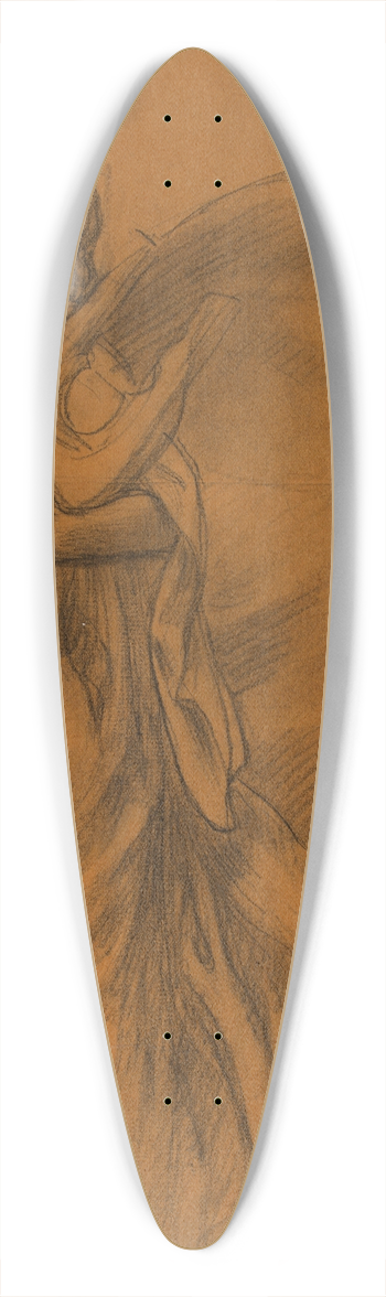 Pierre Puvis de Chavannes - Femme drape volant, tenant une lyre 39.3 inch art pintail longboard deck