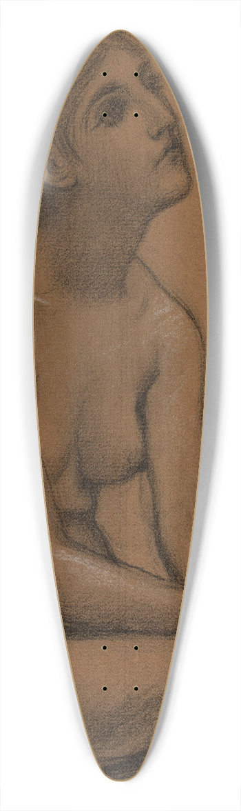 Pierre Puvis de Chavannes - Femme nue assise 39.3 inch art pintail longboard deck