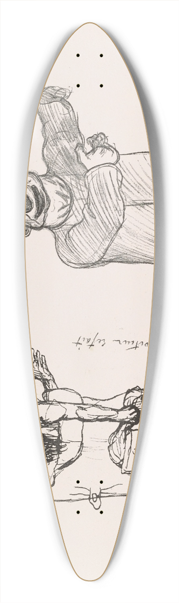 Pierre Puvis de Chavannes - Les caricatures de Puvis de Chavannes Pl.21 39.3 inch art pintail longboard deck