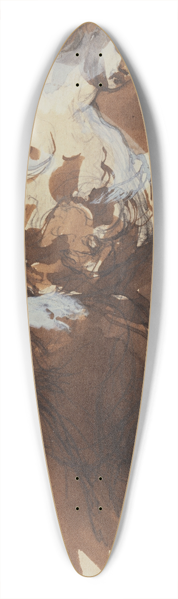 Pierre Puvis de Chavannes - Le Sommeil, Femme assise 39.3 inch art pintail longboard deck