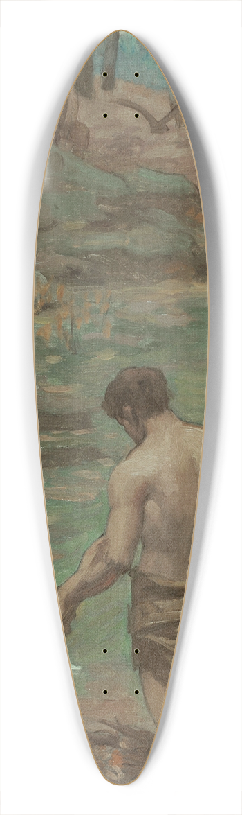 Pierre Puvis de Chavannes - Sainte Genevive enfant en prire 39.3 inch art pintail longboard deck