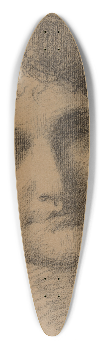 Pierre Puvis de Chavannes - Tte de femme 39.3 inch art pintail longboard deck