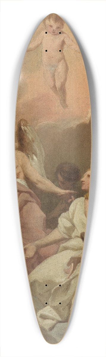Pierre Subleyras - Seven Angels Adoring the Christ Child 39.3 inch art pintail longboard deck