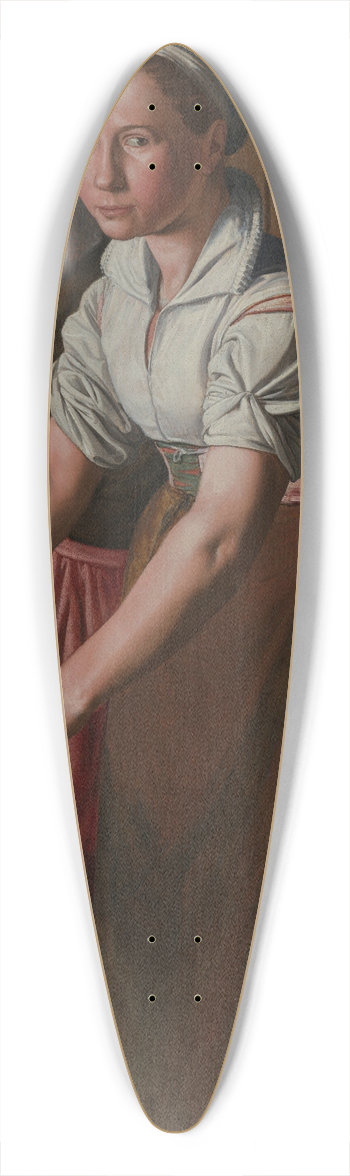 Pieter Aertsen - The Egg Girl 39.3 inch art pintail longboard deck