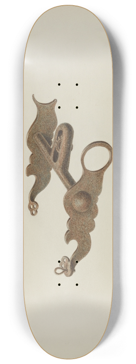 Cornelius Christoffels - Wrought Iron Bit 8.25 inch art skate deck