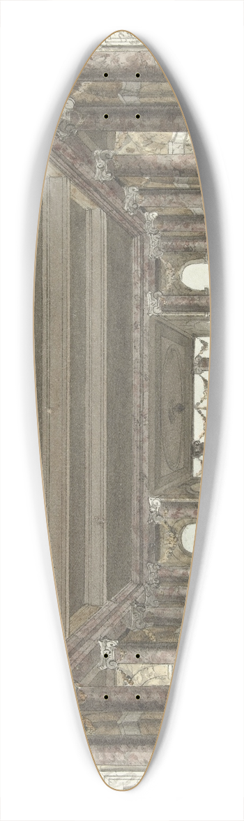 Pieter Barbiers - Ontwerp voor een toneeldecor van een zuilengalerij met loggia 39.3 inch art pintail longboard deck