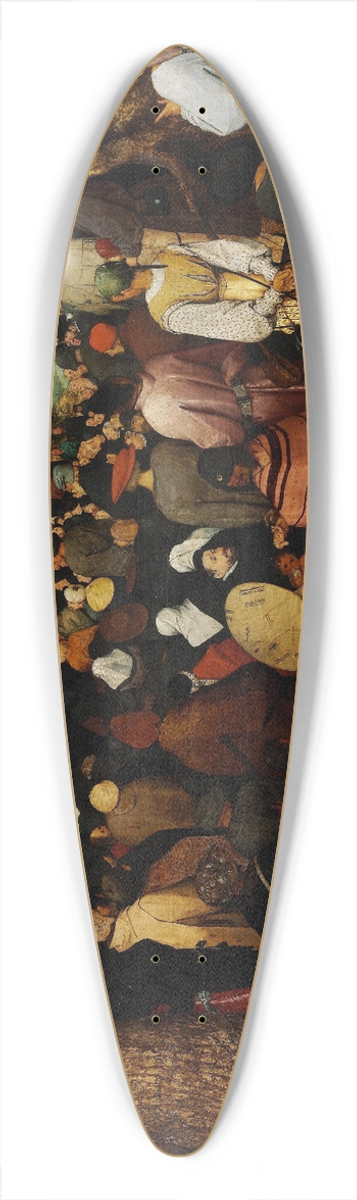 Pieter Bruegel The Elder - The Sermon of Saint John the Baptist 39.3 inch art pintail longboard deck