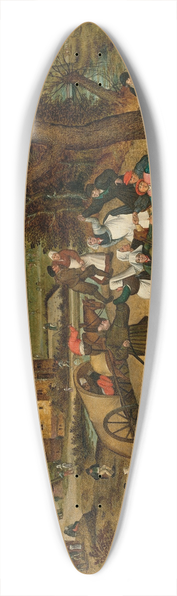 Pieter Brueghel The Younger - Return from the Kermesse 39.3 inch art pintail longboard deck