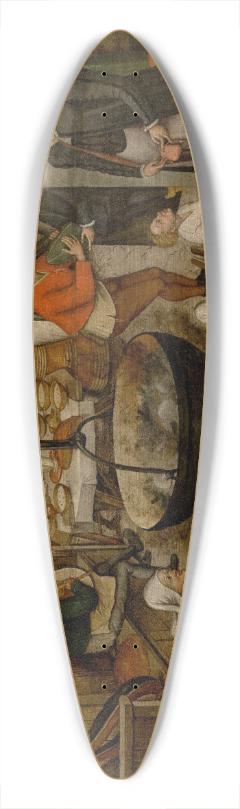 Pieter Brueghel The Younger - Visit to the Peasants 39.3 inch art pintail longboard deck