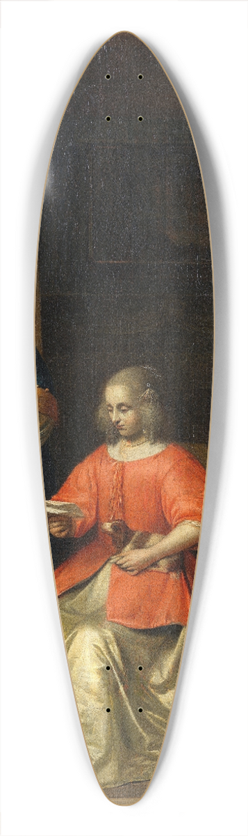 Pieter De Hooch - Interior with a Young Lady Reading a Letter 39.3 inch art pintail longboard deck