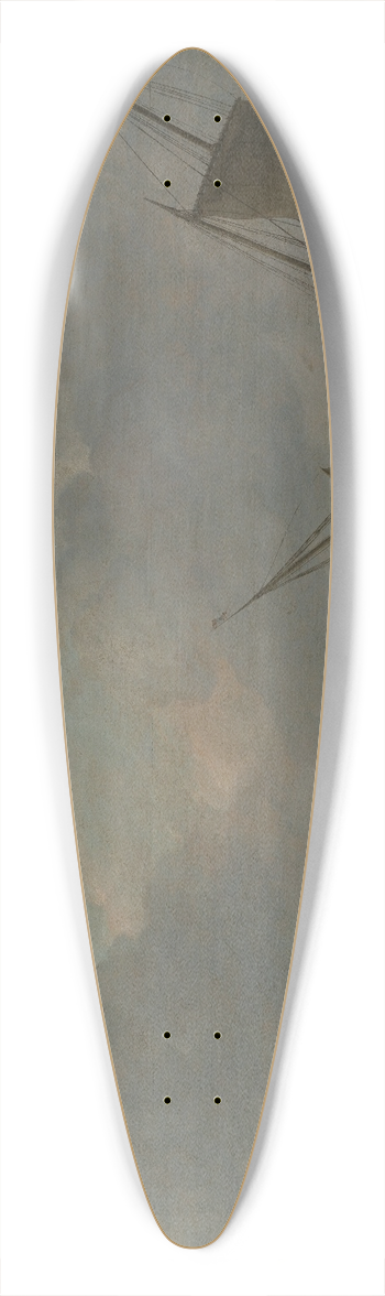 Pieter Mulier the Elder - Strandszene mit Blick auf ein bewegtes Meer mit zahlreichen Schiffen 39.3 inch art pintail longboard deck