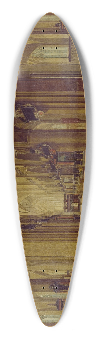 Pieter Neeffs the Elder - Interior of Antwerp Cathedral 39.3 inch art pintail longboard deck