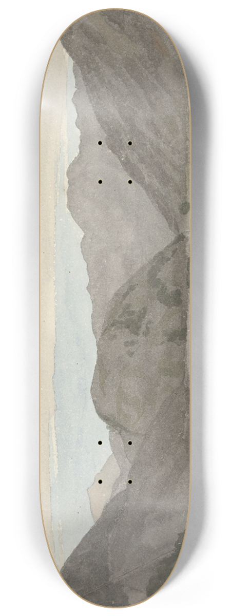 Cornelius Varley - View of Moel Siabod from Beddgelert, North Wales 8.25 inch art skate deck