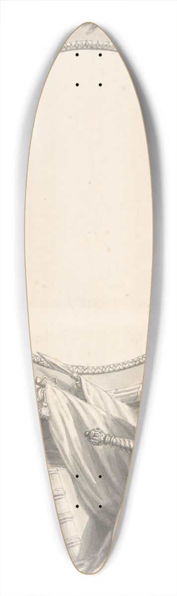 Pieter Tanj - Design for an Ornamental Frame 39.3 inch art pintail longboard deck