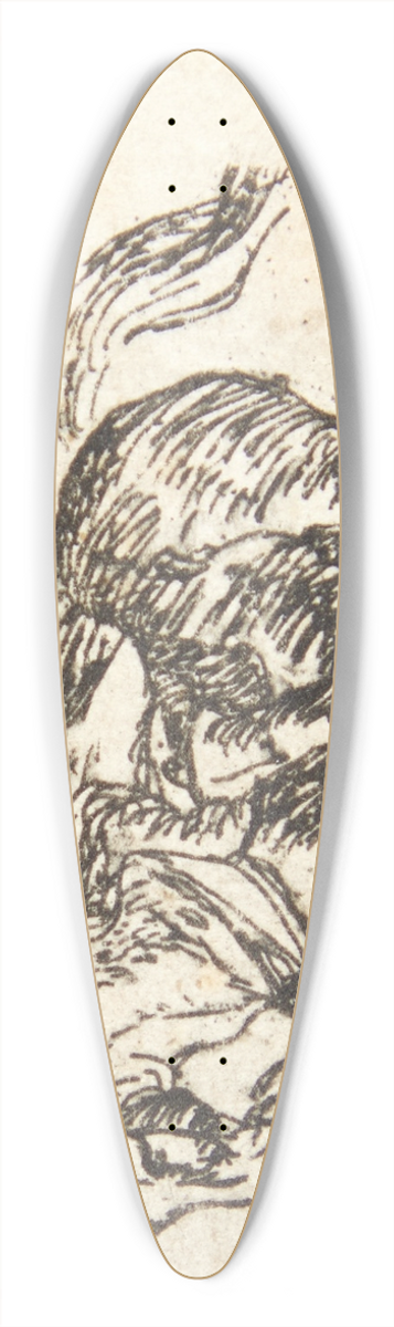 Pieter van Laer - En rytter 39.3 inch art pintail longboard deck