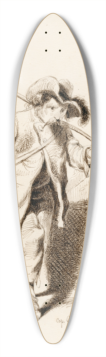 Pieter van Loon - Een rattenvanger 39.3 inch art pintail longboard deck