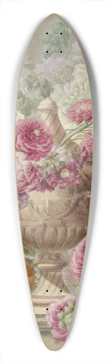 Pieter van Loo - Vaas met bloemen 39.3 inch art pintail longboard deck